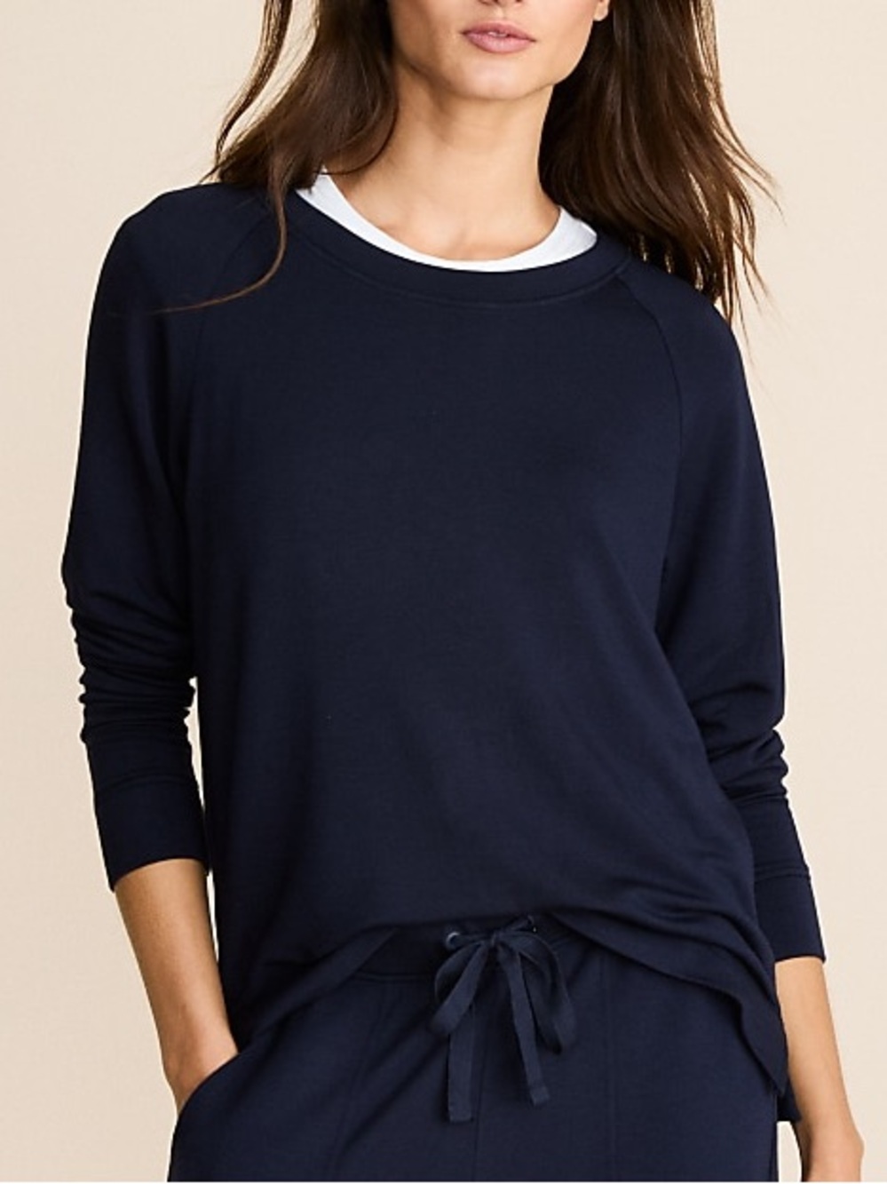 Lou & Grey Signaturesoft Navy Crewneck Sweatshirt Size XS